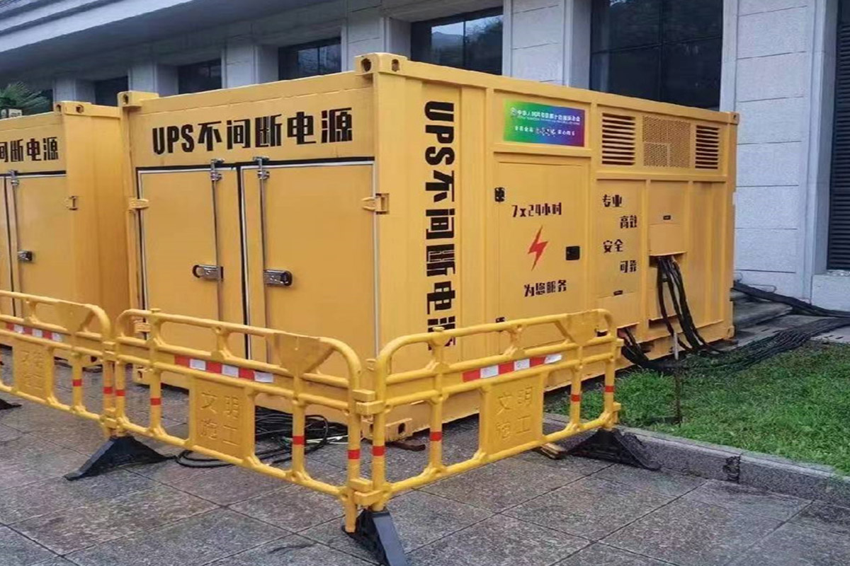 爱民发电机租赁施工现场